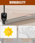 Heavy Duty Bungee Replacement Kit With Built Like A Tank End Caps For Coolaroo Roll Up Blinds and Outdoor Sun Shade All Season Canopy Hardware Tough As Nails For Patios And Decks Black Two Pack Set showcasing durable black end cap and UV resistant materials.