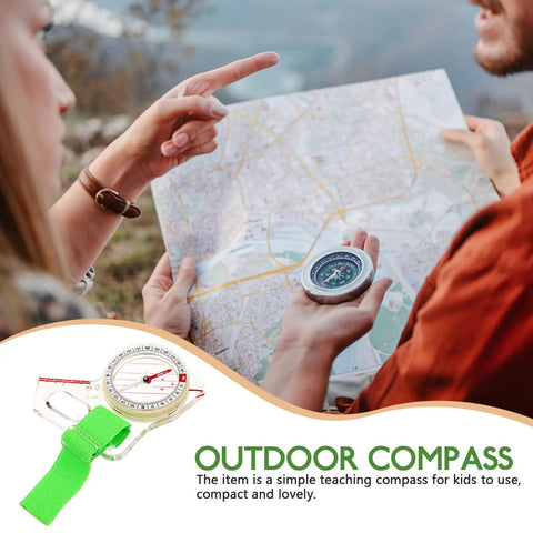 Precision Thumb Orienteering Compass Portable Acrylic Pocket Navigation Tool For Hiking Camping Outdoors Go To Gear