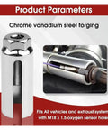 Heavy Duty Oxygen Sensor Wrench Socket Kit With Cutout Design For Effortless O2 Removal and Installation showing chrome vanadium steel fitting.