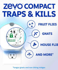 Plug And Play Flying Insect Trap Kicks Out Gnats Fruit Flies And Pesky Moths Zero Chemical Indoor Bug Catcher with UV light
