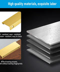 10 Pack Edge Finger Pulls For Cabinets, 4.72 Inch Length, 96 Mm Hole Center in gold and silver aluminum with anti-corrosion coating