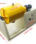 Heavy Duty Beast Horizontal Drum Ball Mill For Wet Grinding With Ceramic Lining And 1.5KW Motor 220V, side view with dimensions