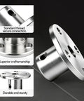 Badass Durability 5Mm Rigid Flange Coupling Kit Motor Shaft Connector with standard thread for secure connection.
