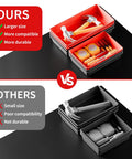 Comparison of 69 Piece Tool Organizer Set With 5 Sizes For Drawer Desk Tray Rolling Chest And Toolbox Storage In Black And Red Durable Plastic Bins with competitor.