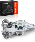 Top Shelf Engine Cooling Water Pump With Curved Pipe And Complete Bolt And O Ring Kit, aluminum body with serpentine fit.