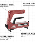 AnglePro Hidden Fastening Deck Kit With Screws For Composite Boards Features Heavy Duty Installation Hardware And Adjustable Gap Clips For A Seriously Clean Pro Level Exterior Build showing GRK fastener tool with adjustable gapping and precision guides.