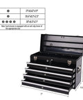 Rock Solid 21 Inch Freestanding Storage Cabinet featuring smooth ball bearing slides and locking drawers in glossy black.