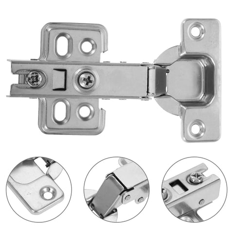 Two Pack Slow Closing Concealed Cabinet Hinges With Soft Close Hydraulic Dampers For Frameless Kitchen Cabinets, steel