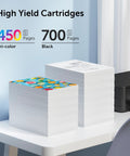 67XL Printer Ink Replacement For 67 Black And Color Ink Cartridges Remanufactured Combo Pack for DeskJet and Envy, high yield display
