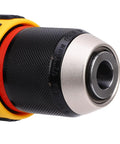 Close-up of the chuck on a Heavy Duty Brushless Cordless Drill Packing Hella Strong 100Nm Max Torque And Blasting 2000Rpm Speed.