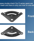 Professional Grade Steering Sector Pinion Gear Rebuild Kit For LA And D Series Lawn Tractors With 19 Precision Teeth, front and back view.