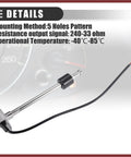 Built Tough Heavy Duty Universal Marine Fuel Sending Unit Top Shelf Float Gauge Sensor for Gas and Diesel Tanks, 9.5 inch stainless steel.