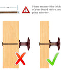 M4 screws and round wood drawer knobs in red demonstrate proper installation on wood thickness for Round Wood Drawer Knobs In Red 5 Piece Set.