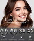 Medical Grade F136 Titanium Stud Earrings Featuring Six Prong Cubic Zirconia Drops With Secure Screw Style Flat Backs For Sensitive Skin Next Level Fresh Drip Daily worn by a smiling model.