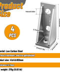 Built Tough As Nails Heavy Duty Welded Corner Braces Ninety Degree Gusseted Fittings dimensions 41x41x103mm Low Carbon Steel four pack