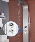 Heavy Duty Polished Brass Shower Valve Featuring Smooth Turning Four Way Water Outlet And Drip Free Performance That Kicks Rust To The Curb For Bathroom Makeovers in use with water flowing.