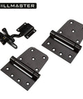 Heavy Duty Gate Latch Kit For Wood And Vinyl Fences With Self Locking Gate Latch And 2 Pack 3.5 Inch Spring Tee Hinges
