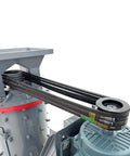Close-up of Beast Rock Crusher And Sand Making Machine belt mechanism, 220V 3 phase electric shatter pulverizer detail.