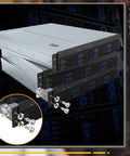 Top Notch M6 By 20mm Rack Mount Cage Nuts Screws And Washers Bundle For Server Cabinets Heavy Duty Fastener Kit installed on server rack.
