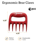 Bear Claw Meat Shredders 2 Pack Heat Resistant And Durable Meat Shredder Claws For Pulled Pork Chicken And Beef With Ergonomic Handle