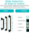 Solid as a Rock Shower Grab Bar Heavy Duty Bathroom Handrail in various sizes and colors for senior mobility safety.