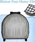Four Pack Foam And Felt Filters 1 Soft Main Brush 2 Pre Motor Filters 2 Post Motor HEPA Filters For LZ600 LZ601 LZ602 LZ602C Apex UpLight Lift Away DuoClean Vacuum Cleaners XFFLZ600 XHFFC600 - Post-Motor HEPA filter close-up
