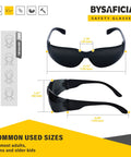 Bulk Pack Of Twenty Four Tinted Safety Glasses With Smoke Lenses And UV Protection Premium Polycarbonate Build Meets Ansi Z87 Standards dimensions and usage guide