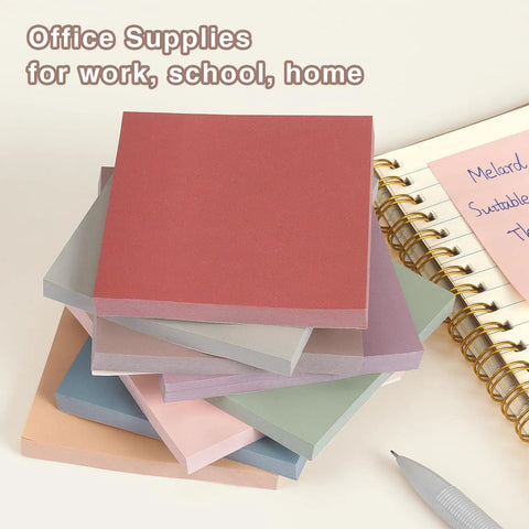 Sticky Notes 3x3 Self Stick Pads With 8 Morandi Colors for Office School and Home, 80 Sheets Per Pad, 560 Total Sheets