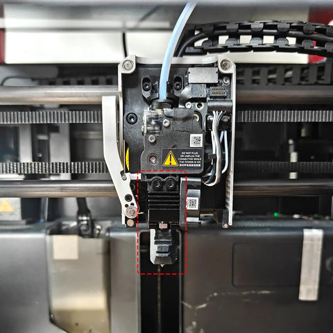Heavy Duty All Metal Hotend Upgrade Kit For BambuLab P1P And P1S Printing showing hotend configuration and components