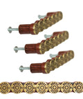 Killer Rustic Western 12 Gauge Shotgun Shell Bar Pulls For Cabinets And Drawers Hella Tough Ammo Casing Hardware Pack Of Four close-up view