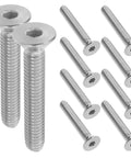Flat Head Socket Screws Full Thread Five Sixteenth Inch 18 TPI By Two Inch Stainless Steel 10 Pcs Furniture Hardware Set