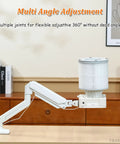 Pro Grade 60W Nail Dust Collector With Serious Suction For Salon And Home Use, adjustable arm on desk, wall art background