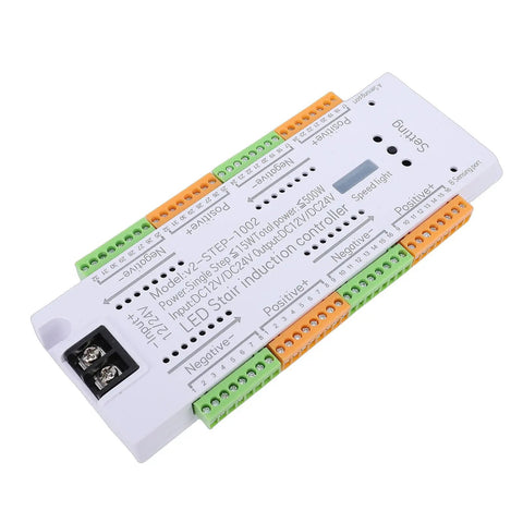 LED Stair Controller With Motion Sensor For Home Lighting No Fuss Setup, Sequential Activation 32 Light Groups, 4 Speed Levels
