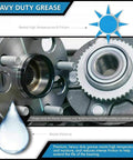 Close-up of heavy duty grease applied to wheel hub components in Top Shelf Wheel Hub And Bearing Assembly 4 Piece Kit.