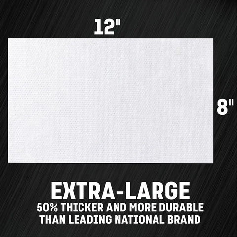 Image showing an 8x12 inch Grimy Scrub Workshop Wipes With Scrubbing Beads For Grease Grime Oil Paint And Caulk.
