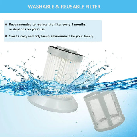 Two Pack Replacement Filters For Zing Canister Vacuum Cleaners 2156A 1665 16652 1665W Fits Part 1613056 in water scene
