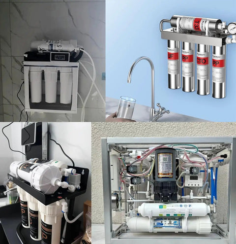 Reverse osmosis water filter systems using TSnsfCerti NSF 1/4" inch Water Line Tubing and Push to Connect Fittings.