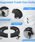 Heavy Duty Round Furniture Dolly With Adjustable 15 To 19 Inch Base And 4 Lockable Wheel Rollers 440 Pound Capacity Drum Moving Cart Tough As Nails 360° swivel wheels and non-slip design.