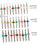 30 Piece Tiny Drill Bits For Jewelry Making And PCB Engraving Tungsten Steel Micro Drill Bit Set displayed in size order