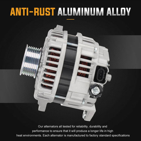 Alternator Replacement For Frontier 2005-2007 4.0L, Pathfinder 2005-2007 4.0L, Xterra 2005-2007 4.0L, 110 Amp 12V, CW Rotation, S7 Pulley