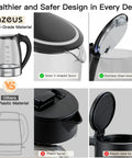 Fast Boil Electric Water Kettle 1.8L With Auto Shut Off Boil Dry Protection BPA Free Borosilicate Glass And Stainless Steel Large Capacity
