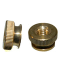 Solid Brass Knurled Thumb Nuts 5 16 18 Thread 250 Pack Heavy Duty Hardware Fasteners side view showing knurling details.