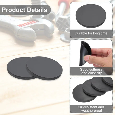 Built Tough Black Rubber Round Washers 10 Pack 70Mm Outer Diameter By 6Mm Thick Anti Vibration Spacers Gaskets Bushings showing two washers.