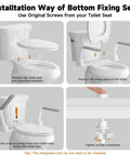 Image showing the installation steps for Beast Mode Cast Iron Toilet Safety Rails with quick fold handles.
