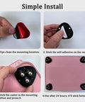 Self Adhesive Mini Caster Wheels 360 Degree Swivel Installation Guide on Pink Storage Bin