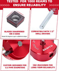 One And One Quarter Inch PVC Pipe Reamer Tool For Cleaning Fittings And Removing Cement, CNC-machined, 1/2" drill compatibility