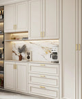 Two Pack Gold Cabinet Handles 5 Inch Center To Center Solid Zinc Alloy Brushed Gold Kitchen Drawer Pulls on white kitchen cabinets