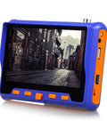 Portable Wrist CCTV Tester with 5 Inch LCD Screen displaying urban street view, HDMI In, VGA In, for AHD CVI TVI Analog Cameras