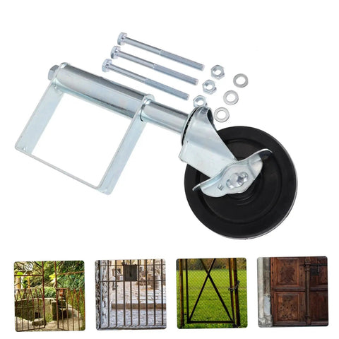 Heavy Duty Spring Loaded Gate Caster Wheel With Durable Shock Absorption For Fence And Backyard Gates Is A Solid Heavy Lifter Handles 75 Kilos glides over dirt and grass