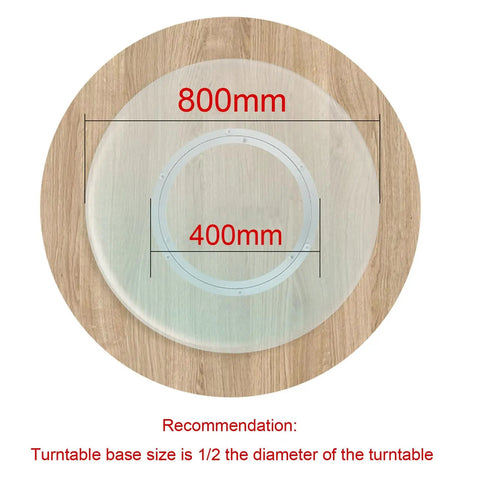 Rock Solid Heavy Duty Aluminum Lazy Susan Table Bearing With Smooth Swiveling Rotating Turntable Plate 800mm with 400mm base.